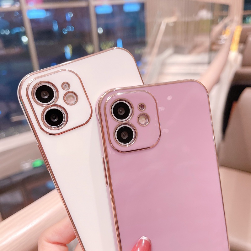 Ốp Điện Thoại TPU Siêu Mỏng Mạ Bóng Bảo Vệ Cho iPhone 14 13 12 11 Pro MAX X XR XS MAX 8 7 Plus + SE 2020