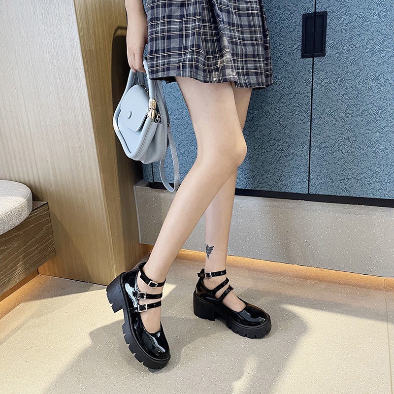 Giày Lolita ĐẾ CAO 6cm 3 quai Ulzzang Hàn Quốc Giá Rẻ LLT008-ZOEE