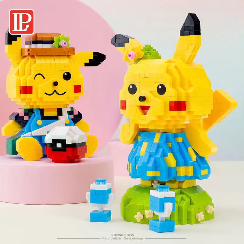 Bộ Đồ Chơi Xếp Hình Pikachu/Vịt/Pikachu Dành Cho Trẻ Em