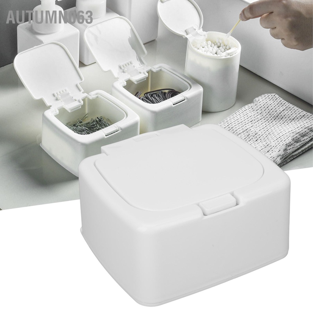 Hộp Đựng Miếng Bông Cotton Chống Bụi Có Nắp Đậy Tiện Dụng