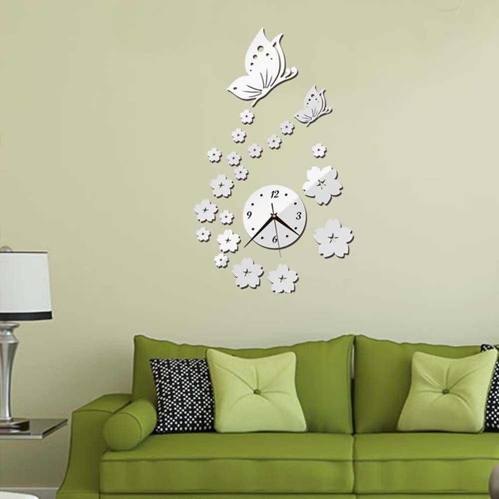Đồng Hồ Treo Tường Mặt Gương Acrylic Hiện Đại Trang Trí Phòng Khách / Phòng Ngủ DIY