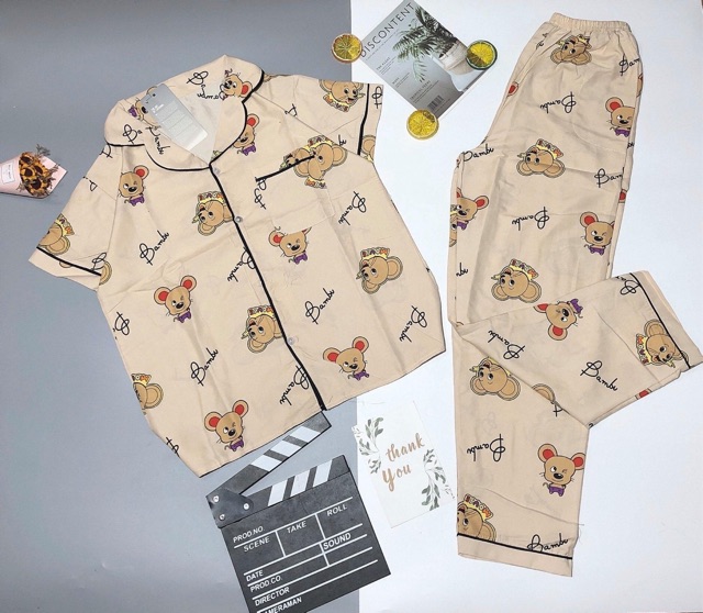 Đồ bộ mặc nhà nữ pijama quần dài áo cộc | BigBuy360 - bigbuy360.vn
