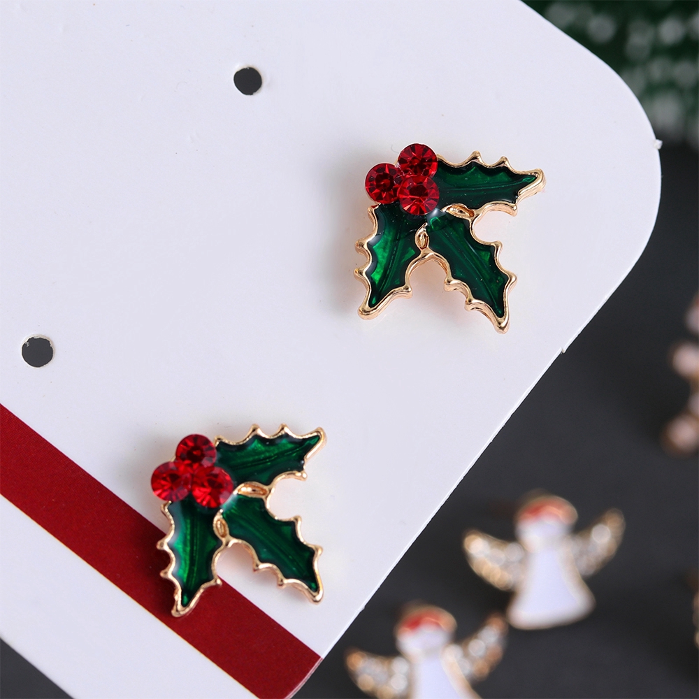 Set 8 cặp hoa tai nhiều kiểu dáng chủ đề Giáng Sinh thời trang