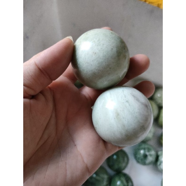 Cặp Bi Đá Spentine Để Lăn Tay Cực Tốt