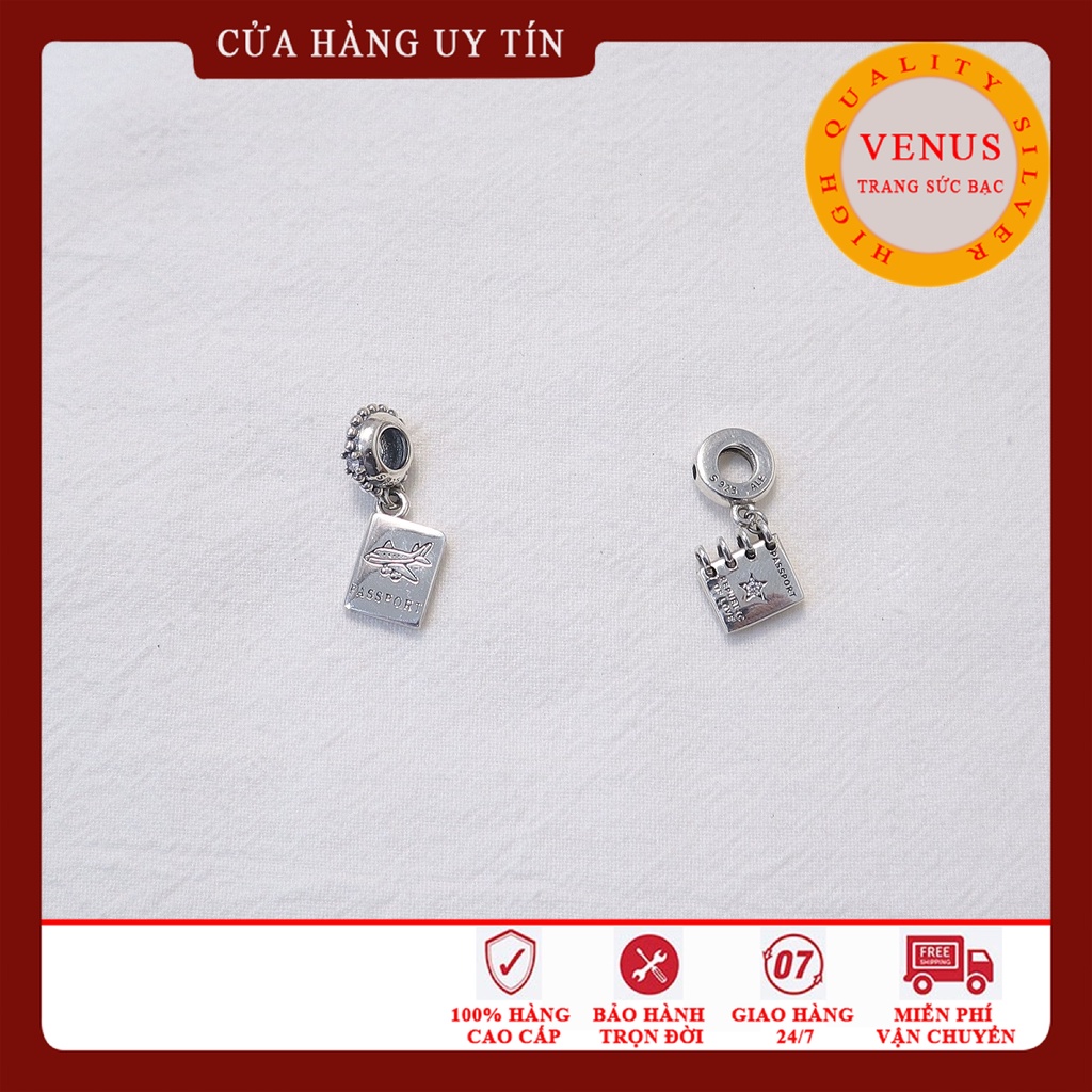 [Charm bạc 925 cao cấp] Charm treo Passport- Mã sản phẩm VENUST28