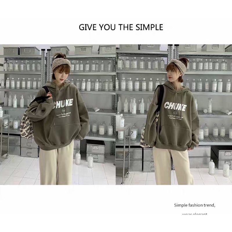 ÁO HOODIE NỮ , ÁO CHUKE CÓ TÚI TRƯỚC CHẤT VẢI MỀM, BÊN TRONG LÓT LÔNG (hàng có sẵn) | BigBuy360 - bigbuy360.vn