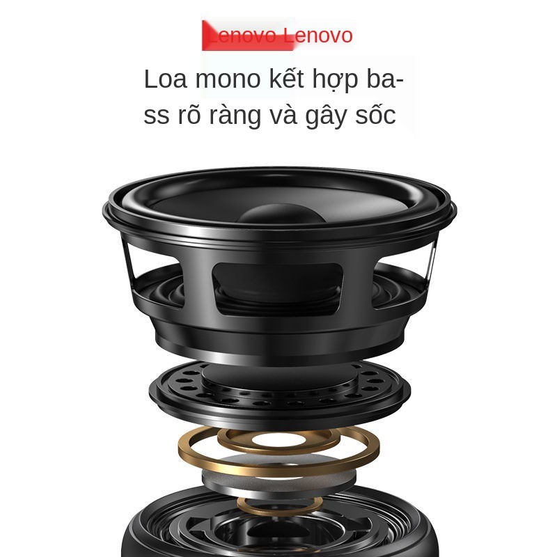 Lenovo 01 loa bluetooth không dây mini siêu trầm di động 3d vòm thép nhỏ pháo âm lượng lớn điện thoại thanh <