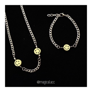 Set dây chuyền & vòng tay smiley