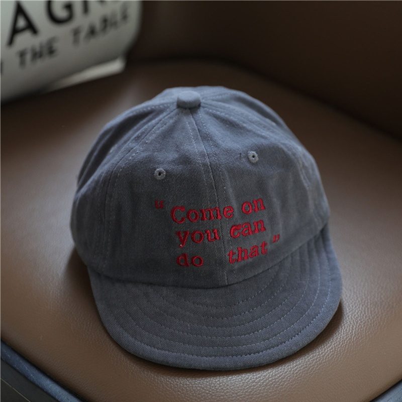 Nón Kết Thêu Chữ Thoáng Khí Thời Trang Xuân Hè Cho Bé Trai Và Gái