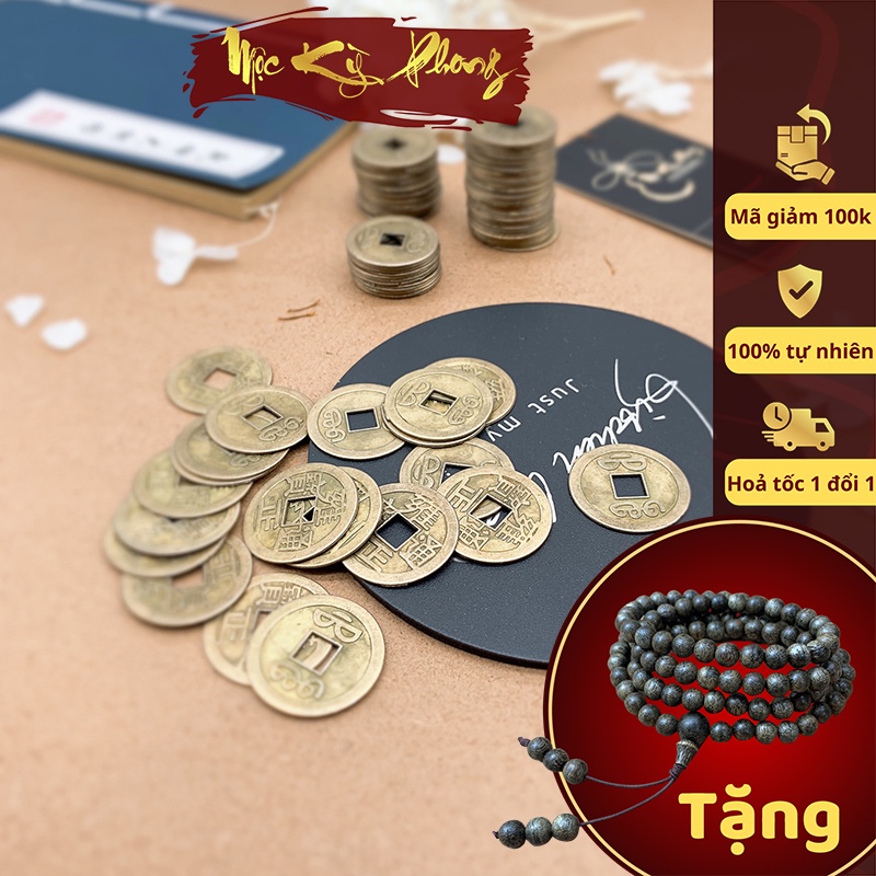 Dây Treo Mặt Đồng Xu Ngũ Đế May Mắn Mộc Kỳ Phong