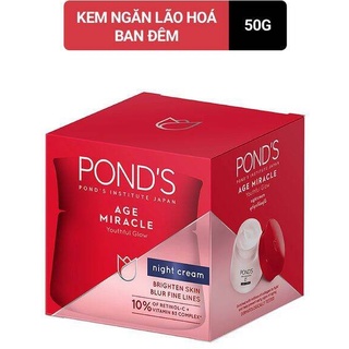 Kem ponds dưỡng trắng da ngừa lão hóa cao cấp ban đêm 50g