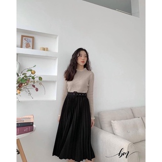 🌹chân váy xếp ly dài kèm đai hàng quảng châu - ảnh thật chụp tại shop🌹