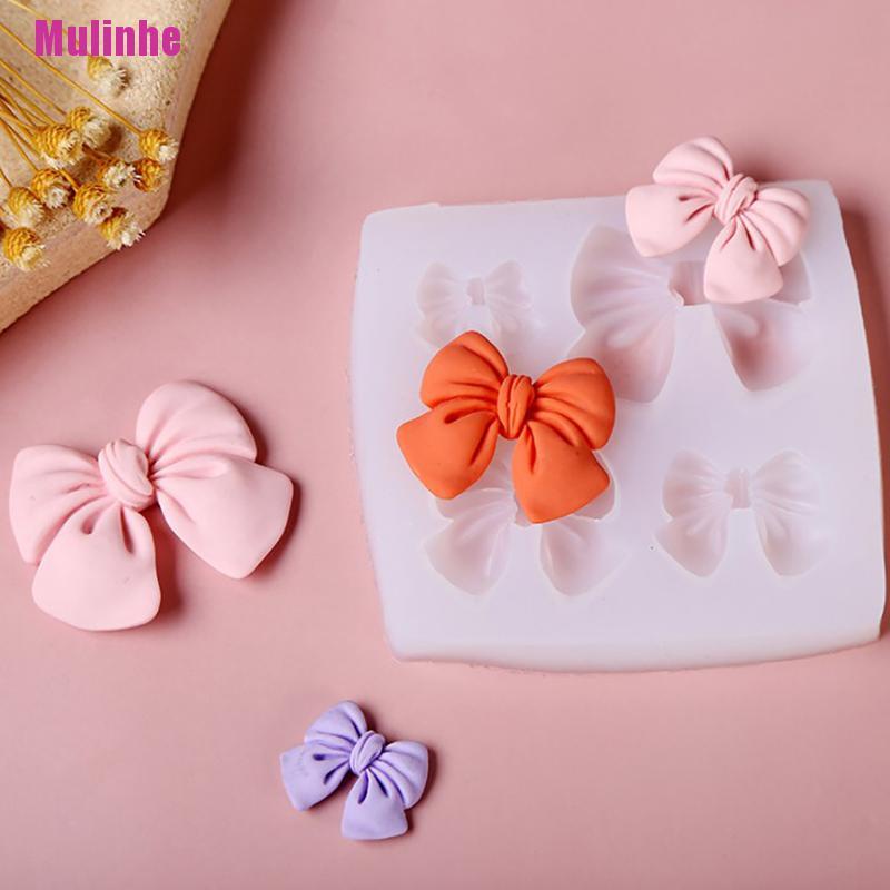 Khuôn Silicone Tạo Hình Làm Bánh Kẹo Hình Nơ 3D