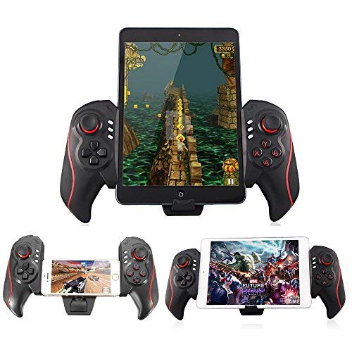 TAY CẦM CHƠI GAME , TAY BẤM GAMEPAD ĐIỆN THOẠI SAITAKE STK 7003 BLUETOOTH MÀU ĐỎ ĐEN