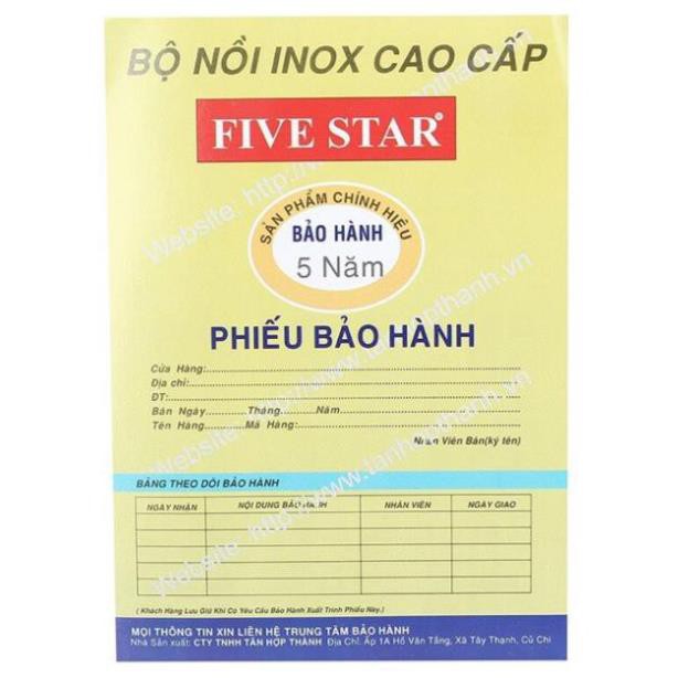 Bộ 3 Nồi Inox 3 Đáy Nắp Kính Fivestar FS06CG - Hàng Chính Hãng (BH 5 Năm)