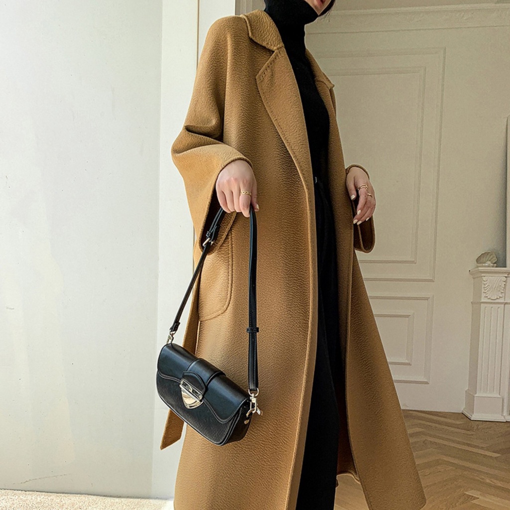 Áo choàng cashmere cao cấp dáng dài thắt đai thời trang sang trọng quý phái phong cách hàn trẻ trung. hàng QC KCC1009 | BigBuy360 - bigbuy360.vn