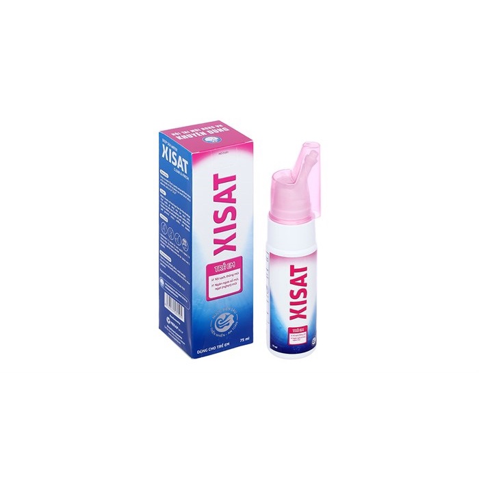 Nước biển sâu xịt mũi Xisat (75ml), Xịt sạch, Thông mũi, Ngăn ngừa viêm xoang
