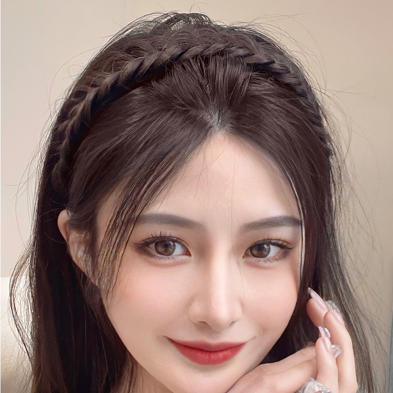 Băng Đô Kiểu Tóc Giả Thắt Bím Thời Trang Cho Nữ