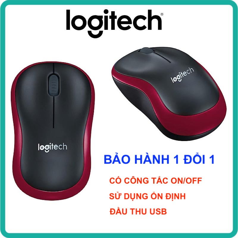 Chuột Không Dây Logitech M185 - Chuột văn phòng giá rẻ - tặng kèm Pin