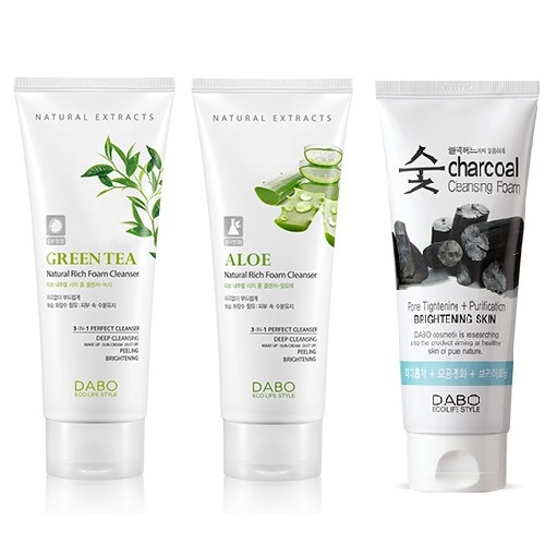 HÀNG CHÍNH HÃNG - Sữa rửa mặt lô hội 3 công dụng từ Hàn quốc Dabo Aloe 3IN1 Hàn quốc 180ml/Hộp