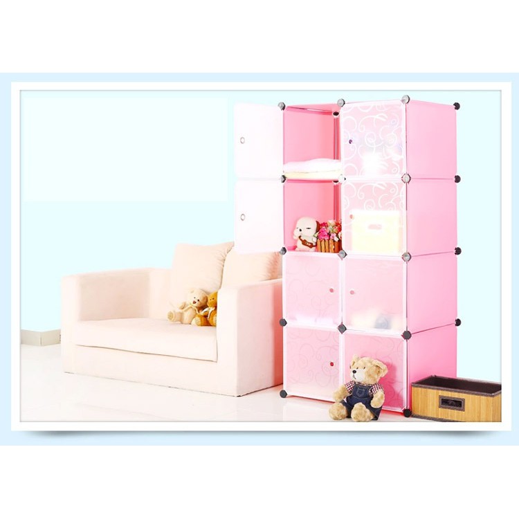 TỦ NHỰA LẮP GHÉP 8 NGĂN - SIZE LỚN- KÍCH THƯỚC CAO 140cm X NGANG 70cm X SÂU 47CM