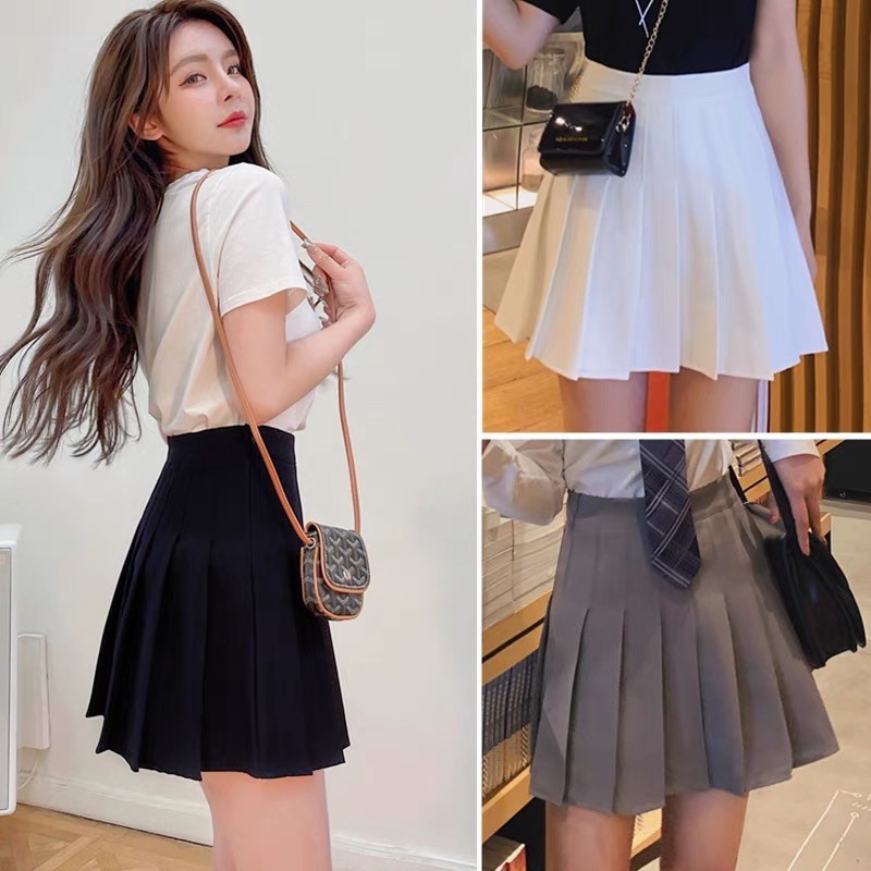 Chân Váy Ngắn Xếp Ly Tennis KH107 dáng Chữ A Xòe, Chân Váy Xếp Li Tennis dáng Chữ A