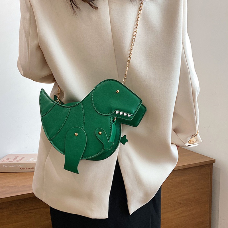 Túi Đeo Chéo Hình Khủng Long Hoạt Hình 3D Cho Nữ