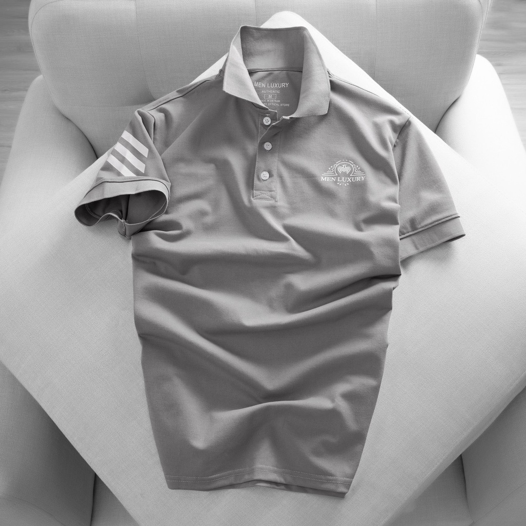 Áo polo nam cao cấp MEN LUXURY thun có cổ chất cotton co giãn thoáng mát đứng form 4 màu basic thanh lịch