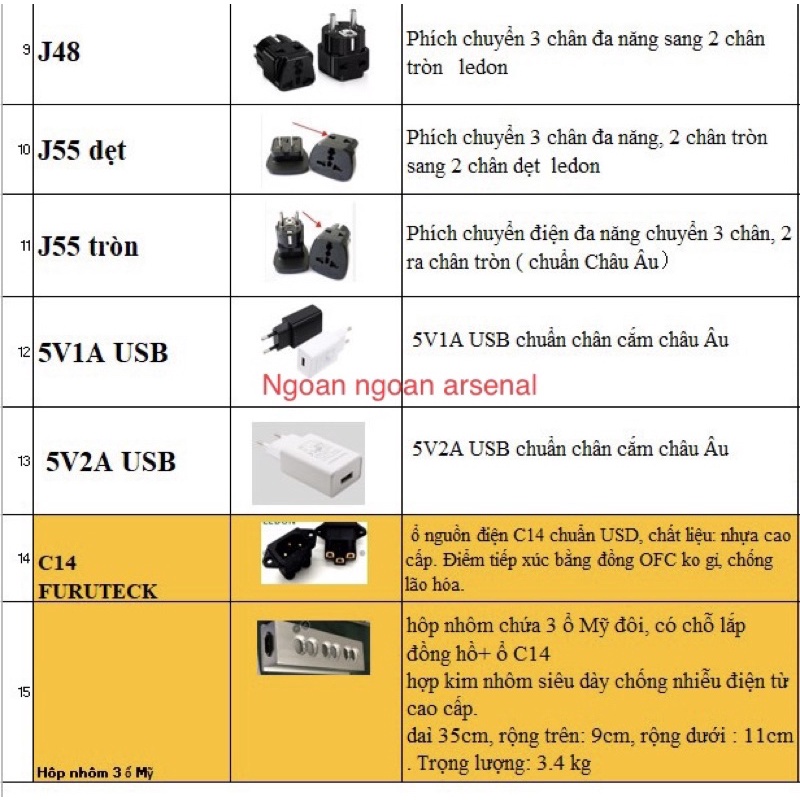 Phích chuyển, rắc chuyển điện từ 3 chân tròn sang 2 chân dẹt cao cấp nhập khẩu