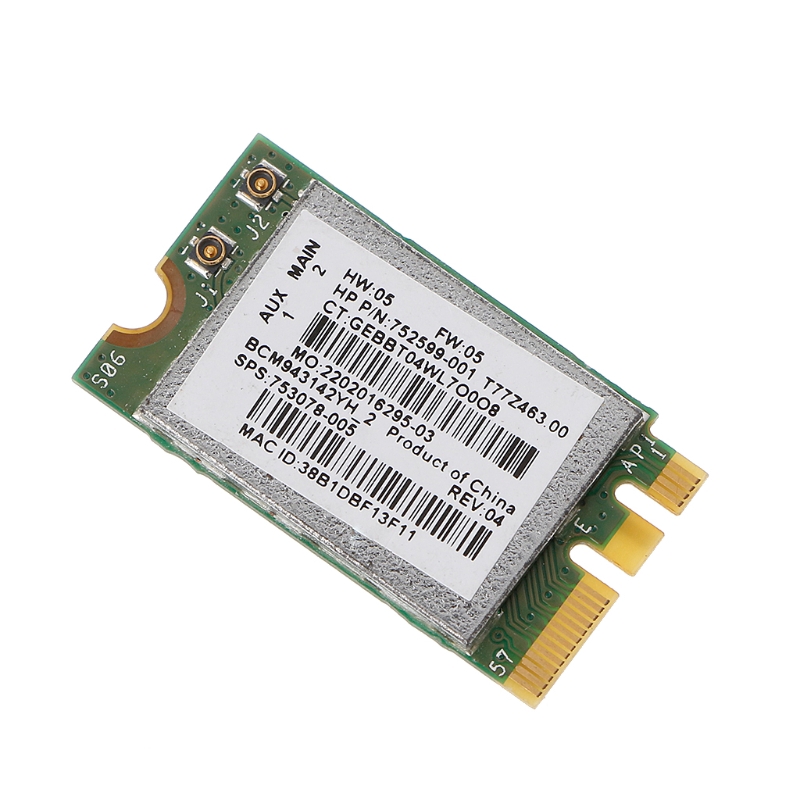 New BCM943142Y 802.11b/g/n Bluetooth 4.0 WLAN 150Mbps NGFF Wireless Wifi Card