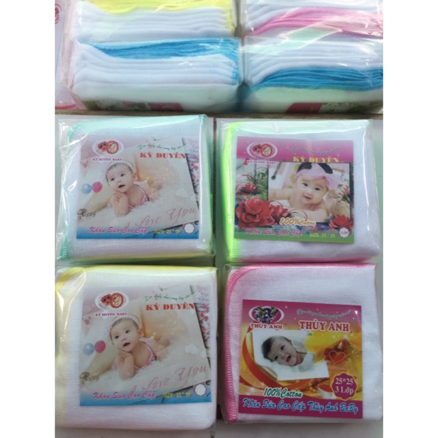 Combo 20 khăn sữa cho bé 3 lớp,4 lớp,5 lớp
