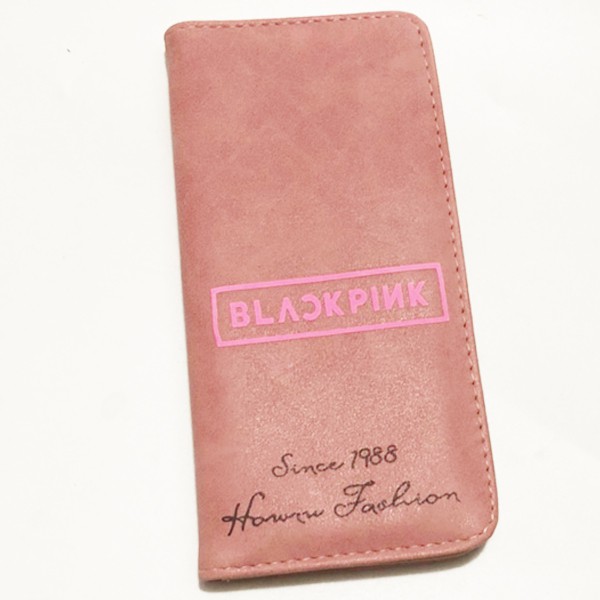 Ví BP Lisa Jisoo Jennie Rose màu hồng ví tiền bóp cầm tay kiểu Hàn quốc