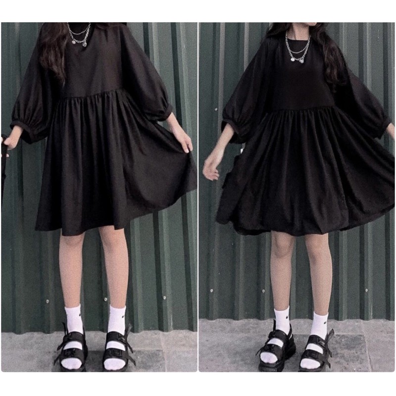 VÁY BABYDOLL TRƠN TAY CHUÔNG SIÊU CUTE