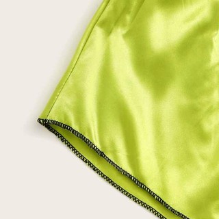 Bộ Đồ Ngủ Lụa Satin Phối Nơ Cho Nữ
