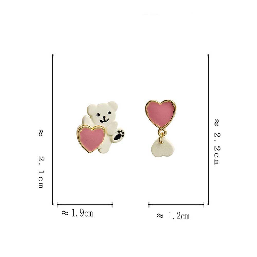 Bông Tai Hình Trái Tim Phong Cách Hàn Quốc Ngọt Ngào