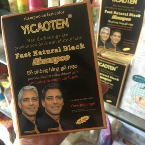 [BÁN LẺ GIÁ GỐC] Hộp 10 Gói Dầu Gội Thảo Dược Đen Tóc Yucaitang đen tóc tự nhiên tiện lợi