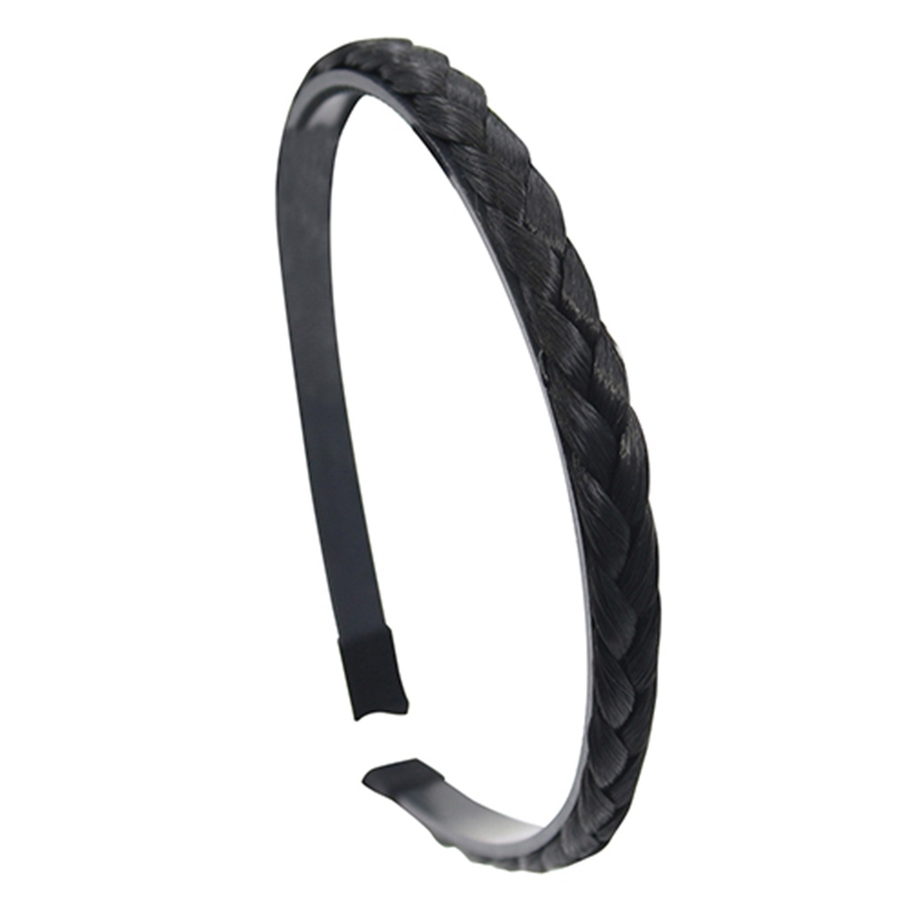 Băng đô cài tóc phối tóc giả thắt bính màu sắc dễ thương dành cho nữ