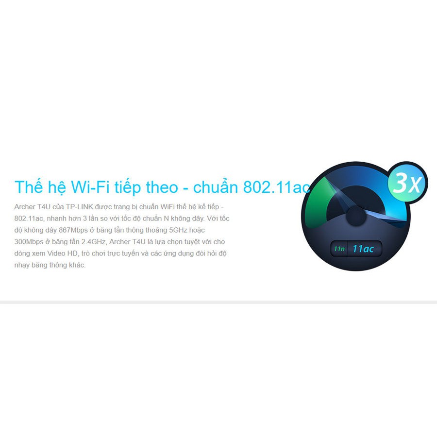 USB Wifi Tplink Archer T4U tốc độ cao chuẩn AC 1200Mbps | WebRaoVat - webraovat.net.vn