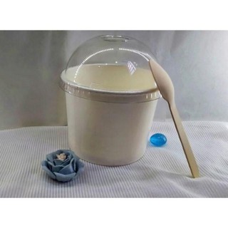 50 Tô giấy 250 ml có nắp | Tô giấy đựng cháo | Tô giấy đựng canh | Tô giấy đựng kem | Tô giấy đựng chè | Bát giấy