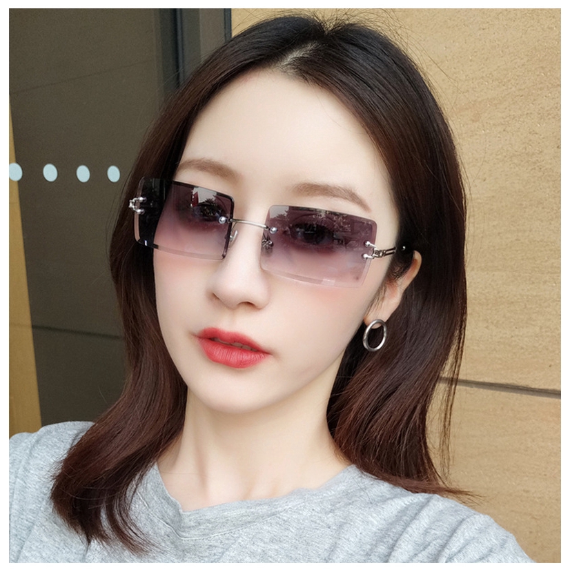 Kính Mát Không Viền Thời Trang Cho Nữ