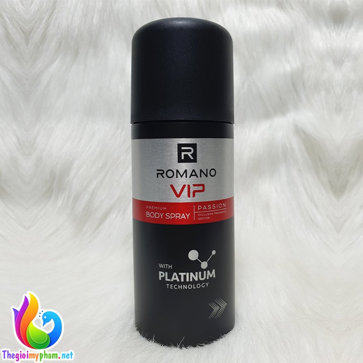 Xịt Khử Mùi Romano Vip Passion 150ml - Mẫu Mới 2020