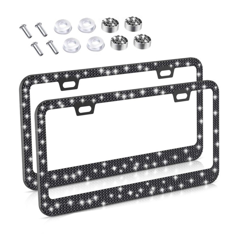 Khung Gắn Biển Số Xe Hơi Đính Đá Trang Trí Sang Trọng