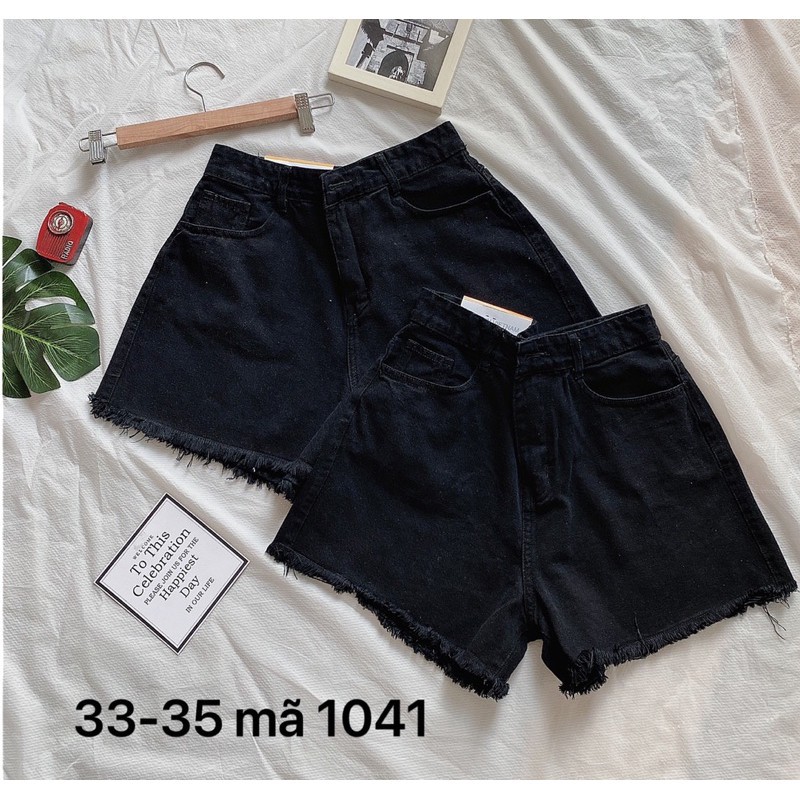 Quần short jean nữ ✈️FREESHIP✈️ quần short jean nữ màu đen size đại mẫu trơn quần short lưng cao hàng VNXK - -2KJean ་