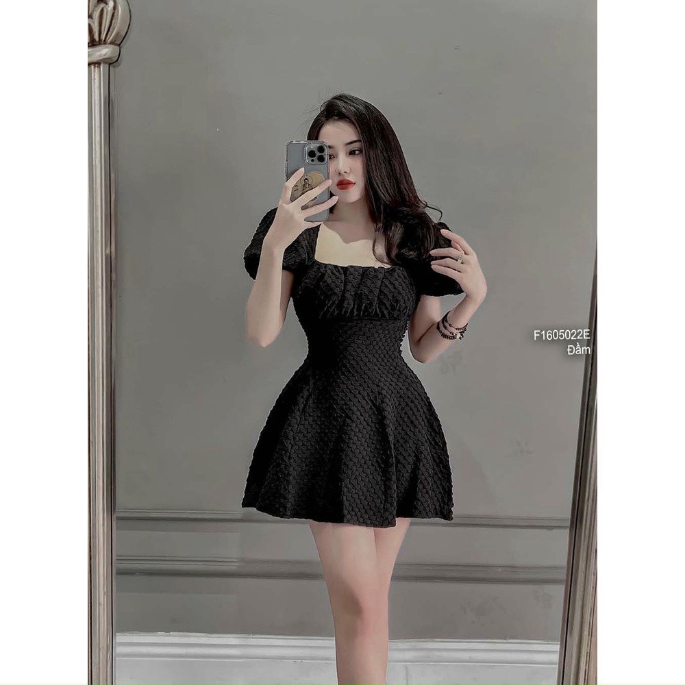 (HCM)Đầm Thun Xốp Dáng Xòe Tiểu Thư Cách Điệu Thời Trang Thiết Kế Sang Trọng Cho Các Nàng KOKO MI FASHION