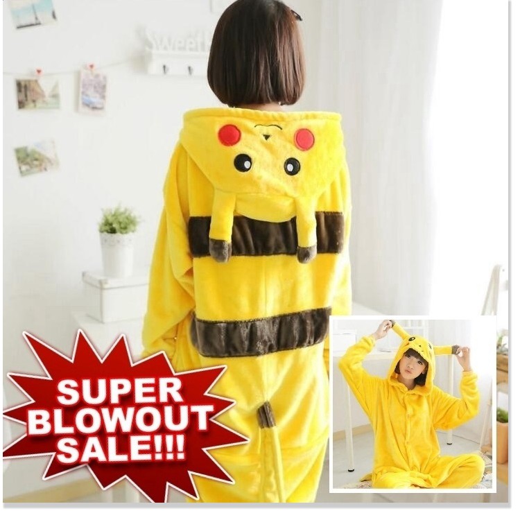 Bộ Đồ Ngủ Mùa Thu Đồ Ngủ Liền Thân Pikachu Cho Người Lớn