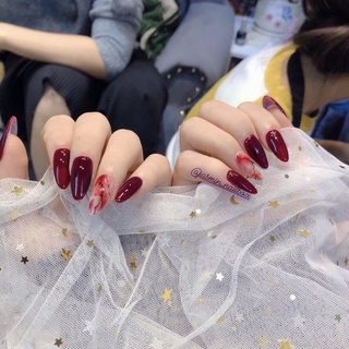 (Mã NJAMIN giảm 10k đơn 19k) Nail Box móng thiết kế sẵn mẫu đỏ cherry tặng kèm keo dũa - Jasmin Nailbox