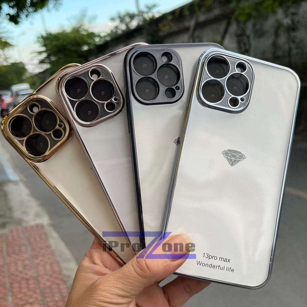 Ốp dẻo lưng trong viền mầu cho IPhone 13 Promax , 13 Pro , 13 ,IPhone 12 Pro Max chính hãng Sulada cao cấp