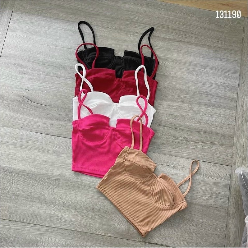 ÁO CROPTOP HAI DÂY CÚP NGỰC y hình