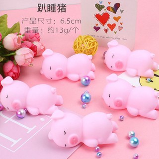 Đồ chơi đàn hồi hình chú heo ngủ siêu dễ thương