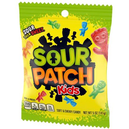 Kẹo sour patch kids soft and chewy candy 141g,56g